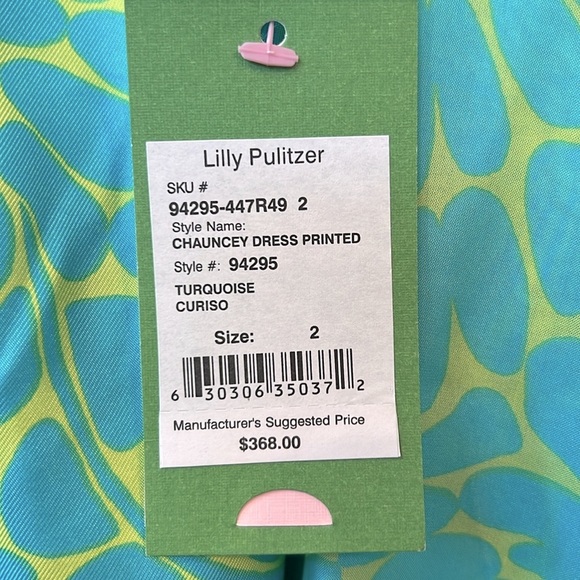 NWT Lilly Pulitzer "Chauncey" Turquoise Jeweled Dress - Picture 7 of 8